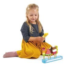 Dřevěné kuchyňky - Dřevěné nanuky Ice Lolly Shop Tender Leaf Toys 6 druhů na stojanu_4