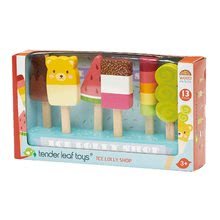 Lesene kuhinje - Leseni sladoled na palčki Ice Lolly Shop Tender Leaf Toys 6 vrst na stojalu_3