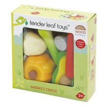 Fa játékkonyhák - Fa zöldségek Veggie Crate Tender Leaf Toys 6 darab textil kosárban_3