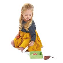 Dřevěné kuchyňky - Dřevěné šunky a uzeniny Charcuterie Crate Tender Leaf Toys 6 kusů v textilním košíku_1
