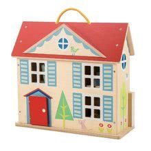 Drvene kućice za lutke - Drvena kućica za lutku Dolls house Tender Leaf Toys s 2 figurice, namještajem i 18 dodataka_0