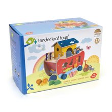 Drvene didaktičke igračke - Drvena Noina arka Noah's Shape Sorter Ark Tender Leaf Toys 23-dijelni set s figuricama rasklopiv od 18 mjeseci starosti_3