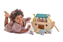 Lesene didaktične igrače - Lesena Noetova barka z živalcami Noah's Wooden Ark Tender Leaf Toys 10 parov živali_1