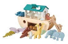 Jucării pentru dezvoltarea abilitătii copiiilor - Arca lui Noe din lemn cu animăluțe Noah's Wooden Ark Tender Leaf Toys 10 perechi de animale TL8306_2