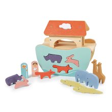 Drevené didaktické hračky - Drevená Noemova Archa Little Noah's Ark Tender Leaf Toys a 6 párov zvierat od 24 mes_2