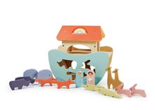 Drewniane zabawki edukacyjne - Drewniana mała Arka Noego Little Noah's Ark Tender Leaf Toys i 6 par zwierzątek, od 24 miesiąca_3