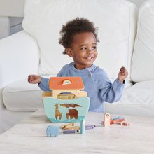 Dřevěné didaktické hračky - Dřevěná Noemova Archa Little Noah's Ark Tender Leaf Toys a 6 párů zvířat od 24 měsíců_0