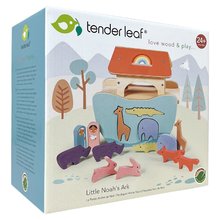 Lesene didaktične igrače - Lesena Noetova barka Little Noah's Ark Tender Leaf Toys in 6 parov živali od 24 mes_2