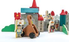Giochi di costruzioni in legno Tender Leaf  - Castello reale in legno Royal Castle Tender Leaf Toys Set da 100 pezzi con cavalieri, cavalli e drago_0