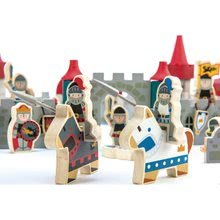 Fa építőjátékok Tender Leaf - Fa királyi kastély Royal Castel Tender Leaf Toys 100 darabos készlet katonákkal, csődörökkel és sárkánnyal_2