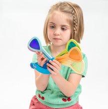 Drewniane gry edukacyjne  - Drewniany ptak Peacock Colours Tender Leaf Toys z kolorowym piórem w ogonie od 18 miesięcy_3