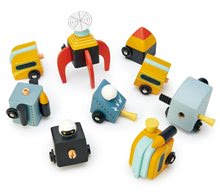 Fa építőjátékok Tender Leaf - Fa kozmikus járművek Space Race Tender Leaf Toys háromrészes kombinálhatóak_0
