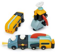 Fa építőjátékok Tender Leaf - Fa kozmikus járművek Space Race Tender Leaf Toys háromrészes kombinálhatóak_3