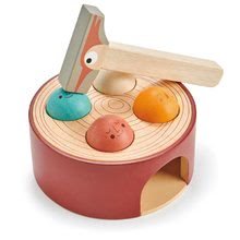 Dřevěné didaktické hračky - Dřevěná zatloukačka Woodpecker Game Tender Leaf Toys s kladivem a 4 míčky od 18 měsíců_3