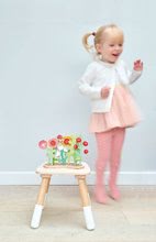 Drvene igre zanimanja - Drvena cvjetna gredica Flower Bed Tender Leaf Toys s cvijećem i kantom za zalijevanje_1