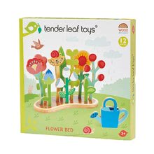 Dřevěné hry na povolání - Dřevěný květinový záhon Flower Bed Tender Leaf Toys s květinami a konví_2