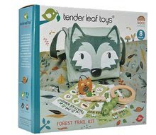 Dřevěné naučné hry - Dřevěná sada na výlet do lesa Forest Trail Set Tender Leaf Toys s taškou a nepromokavá deka s lupou a doplňky_1