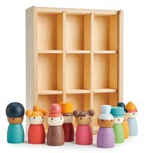 Drevené didaktické hračky - Drevený hotel Happy Folk Hotel Tender Leaf Toys s 9 postavičkami v izbách_0