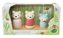 Maisons de poupées en bois - Famille d'ours en bois Bear Tales Tender Leaf Toys père et mère avec un ourson en peluche_1