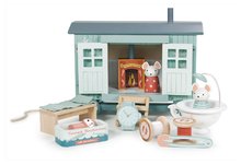 Maisons de poupées en bois - Cabane en bois pour les souris Secret Meadow Shepherds Hut Tender Leaf Toys du conte de Merrywood Tales avec 3 figurines_5