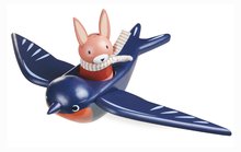 Drveni autići - Drvena lastavica Swifty Bird Tender Leaf Toys iz bajke Merrywood Tales s figuricom zečića_1