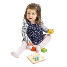 Drewniane zabawki edukacyjne - Drewniane kształty z dźwiękiem Audio Sensory Tray Tender Leaf Toys 4 rodzaje na podkładce od 18 miesięcy_0