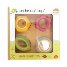Drvene didaktičke igračke - Drveni oblici s funkcijama Visual Sensory Tray Tender Leaf Toys na prostirci 4 vrste od 18 mjeseci starosti_1