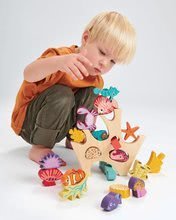 Drewniane zabawki edukacyjne - Drewniana koralowa skałka Stacking Coral Reef Tender Leaf Toys Z 18 rybami i morskimi zwierzętami od 18 miesięcy_1