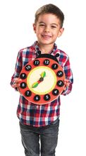 Jocuri educative din lemn - Ceas magnetic din lemn buburuză Ladybug Teaching Clock Tender Leaf Toys atârnabil, cu 12 cuburi punctate_0