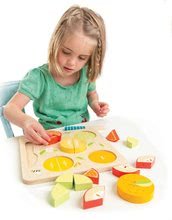 Dřevěné naučné hry - Dřevěné puzzle ovoce Citrus Fractions Tender Leaf Toys 16 dílů na krájení nožem od 18 měsíců_0