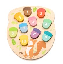 Giochi didattici in legno - Ghianda in legno How Many Acorns? Tender Leaf Toys 10 pezzi di ghiande punteggiate a partire da 18 mesi_0