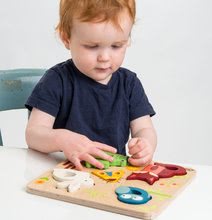 Jocuri educative din lemn - Animăluțe de pădure din lemn Touchy Feely Animals Tender Leaf Toys 5 forme ergonomice pe placă de la 18 luni_1