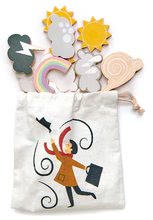 Lesene poučne igre - Lesena meteorološka postaja Weather Watch Tender Leaf Toys z lesenimi karticami_0