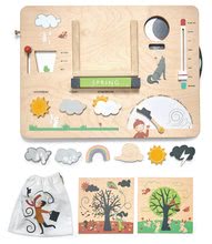 Jocuri educative din lemn - Stație meteo din lemn Weather Watch Tender Leaf Toys cu cărți poștale din lemn 43*31*5 cm_3