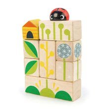 Drevené kocky - Drevené kocky na záhrade Garden Blocks Tender Leaf Toys s maľovanými obrázkami 24 dielov od 18 mes_1
