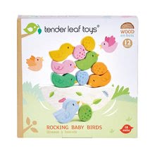 Drevené didaktické hračky -  NA PREKLAD - Columpio de madera con pájaros Rocking Baby Bird Tender Leaf Toys 6 pájaros y 5 huevos desde 18 meses_3