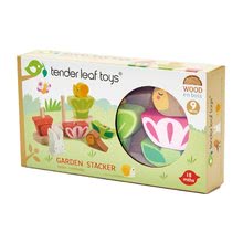 Jucării pentru dezvoltarea abilitătii copiiilor - Puzzle din lemn grădinar Garden Stacker Tender Leaf Toys 8 cuburi formate de la 18 luni_2