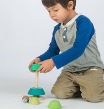 Drewniane zabawki edukacyjne - Drzewo składane z drewna z sową Stacking Fir Tree Tender Leaf Toys z 4 krążkami od 18 miesięcy_3