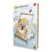 Dřevěné didaktické hračky - Dřevěné chodítko 4 roční období Sunshine Baby Activity Walker Tender Leaf Toys s předpovědí počasí od 18 měsíců_3