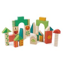 Cubetti in legno - Girello in legno con mattoncini Baby Block Walker Tender Leaf Toys girello con immagini 29 mattoncini da 18 mesi_1