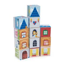 Drevené kocky - Drevené kocky život v dome Dream house Blocks Tender Leaf Toys s detailne maľovanými obrázkami 12 dielov od 18 mes_0
