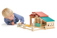 Drevené domčeky pre bábiky - Drevená farma s ohradou Tender Leaf Toys Farm s domácimi zvieratkami a ich chlievikmi_9