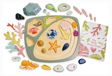 Dřevěné didaktické hračky - Dřevěná didaktická skládačka Mořský svět My Little Rock Pool Tender Leaf Toys 33 dílů v textilní tašce_0