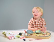 Jucării pentru dezvoltarea abilitătii copiiilor - Puzzle didactic din lemn lumea mării My Little Rock Pool Tender Leaf Toys 33 piese în geantă textilă_1