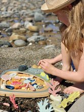 Drewniane zabawki edukacyjne - Drewniana składanka dydaktyczna Morski Świat My Little Rock Pool Tender Leaf Toys 33 części w torbie tekstylnej_2