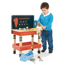 Drewniany warsztat i narzędzia dla dzieci - Drewniana pracownia TenderLeaf Tool Bench Tender Leaf Toys z narzędziami, 18 dodatków_0