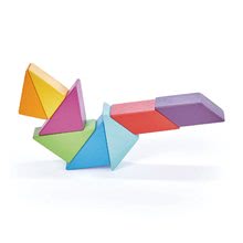 Dřevěné stavebnice Tender Leaf  - Dřevěná magnetická stavebnice Designer Magblocs Tender Leaf Toys 8 trojúhelníkových tvarů v sáčku_3