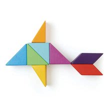 Fa építőjátékok Tender Leaf - Fa mágneses építőjáték Designer Magblocs Tender Leaf Toys 8 háromszög alakzat zsákban_1