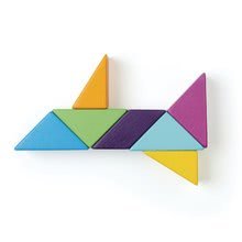 Fa építőjátékok Tender Leaf - Fa mágneses építőjáték Designer Magblocs Tender Leaf Toys 8 háromszög alakzat zsákban_2