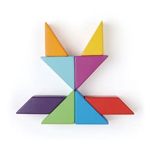 Jocuri de construit din lemn Tender Leaf - Joc de construit magnetic din lemn Designer Magblocs Tender Leaf Toys 8 forme geometrice triunghi în sac_5